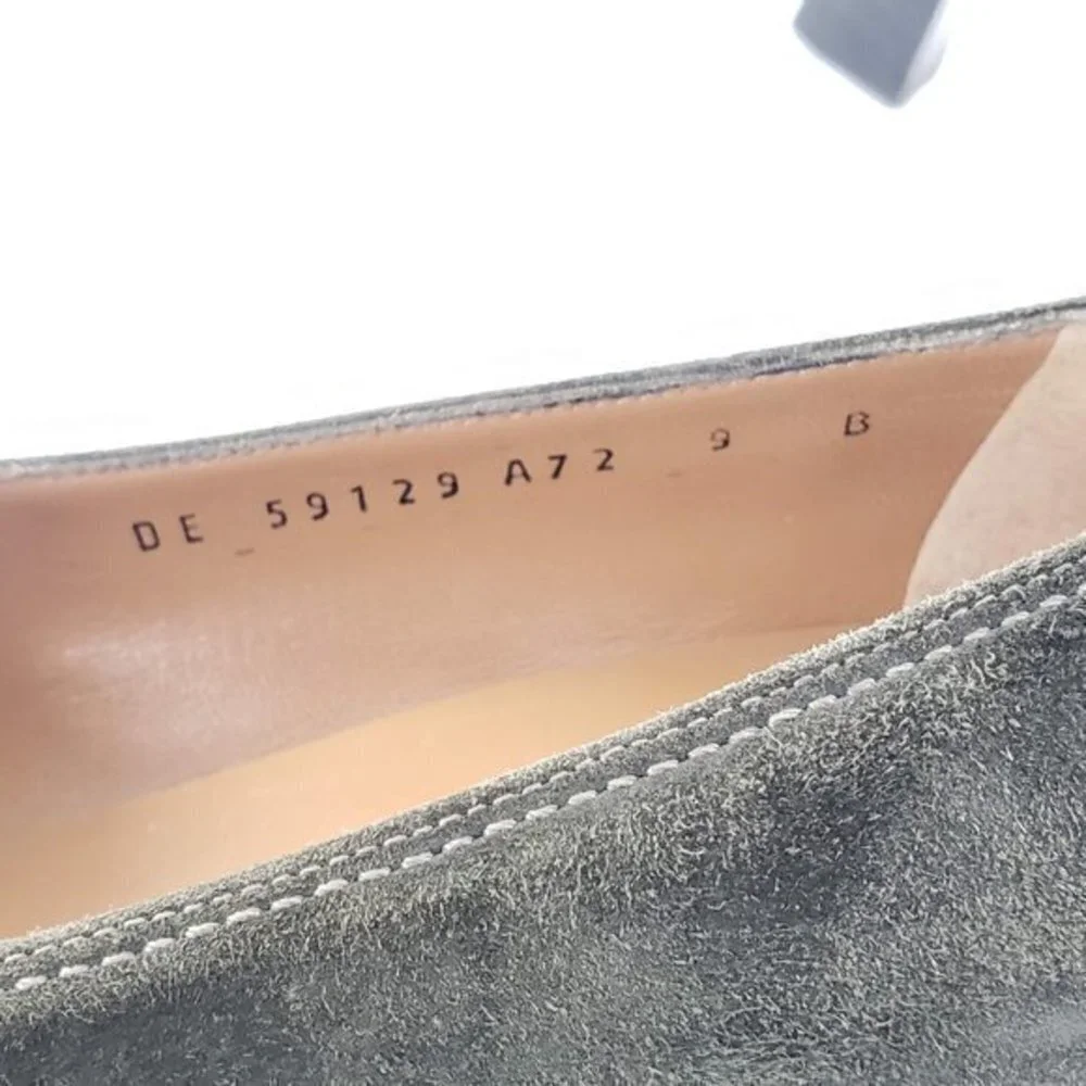 Salvatore Ferragamo suede Green heels